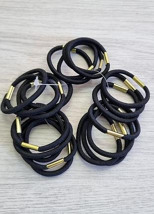 Резинки accessories для волос, 20 штук, цвет черный