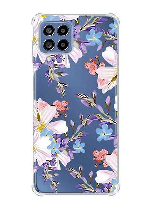 Чохол з потовщеними кутами на samsung galaxy m53 (m536) 5g :: квітковий малюнок (принт 272)