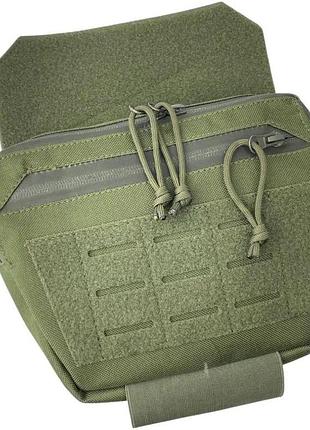 Тактический подсумок для баллистической защиты/ подсумок напашник оливковый/ подсумок напашный на плитоноску/