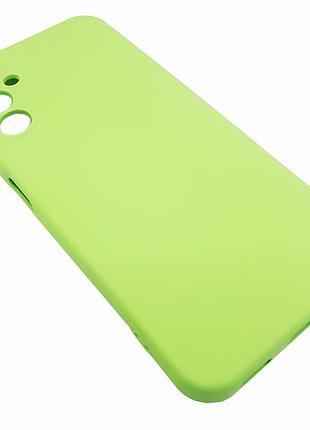 Матовий силіконовий чохол із мікрофіброю на samsung a14 м'ятний