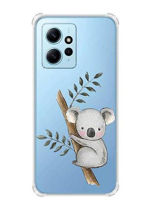 Чохол з потовщеними кутами на xiaomi redmi note 12 4g :: коала (принт 132)