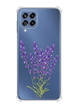 Чохол з потовщеними кутами на samsung galaxy m53 (m536) 5g :: лаванда (принт 28)