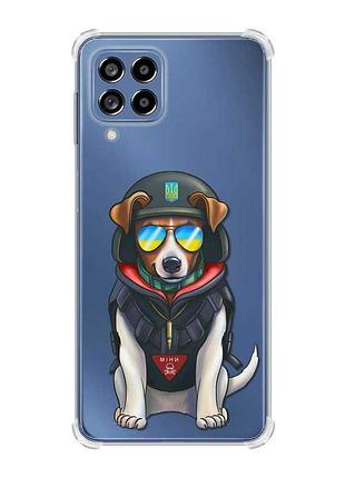 Чехол с утолщёнными углами на samsung galaxy m53 (m536) 5g :: патрон (патриотический принт 4)