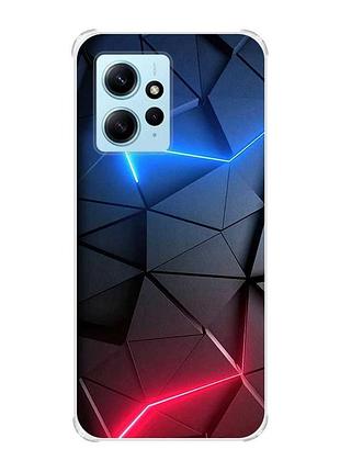 Чехол с утолщенными углами на xiaomi redmi note 12 4g :: рельефный фон (принт 36)