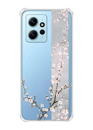 Чохол з потовщеними кутами на xiaomi redmi note 12 4g :: квітуча сакура (принт 285)
