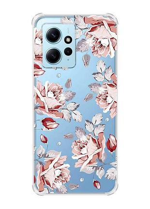 Чохол з потовщеними кутами на xiaomi redmi note 12 4g :: фон троянди (принт 273)