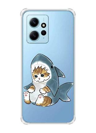 Чохол з потовщеними кутами на xiaomi redmi note 12 4g :: кошеня (принт 120)