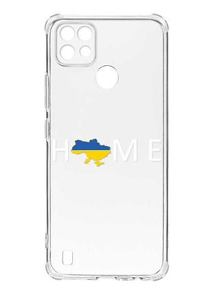 Чохол з потовщеними кутами на realme c21 :: дім україна (патріотичний принт 73)