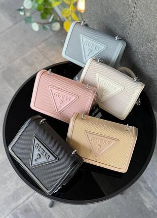 Женская сумка guess, брендовая сумка гесс, сумка через плечо, кросс боди, crossbody