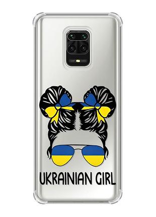 Чохол з потовщеними кутами на xiaomi redmi note 9 pro/ 9s/ 9 pro max :: українська дівчина (принт 113)