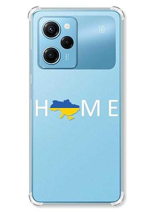 Чехол с утолщенными углами на xiaomi redmi note 12 pro speed 5g :: дом украина (патриотический принт 73)