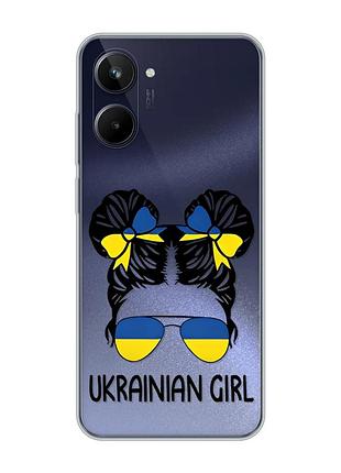 Прозорий чохол на realme 10 4g :: українська дівчина (патріотичний принт 113)