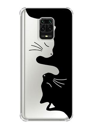 Чохол з потовщеними кутами на xiaomi redmi note 9 pro/ 9s/ 9 pro max :: котики (принт 118)
