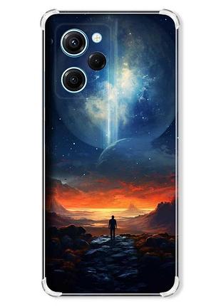 Чехол с утолщенными углами на xiaomi redmi note 12 pro speed 5g :: космос (принт 247)