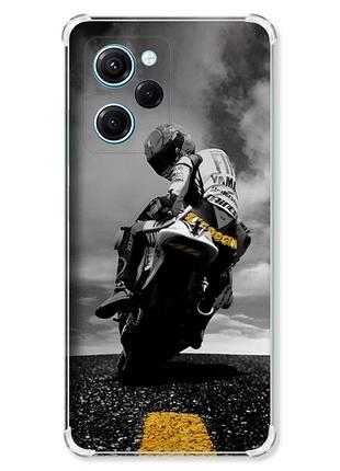 Чехол с утолщенными углами на xiaomi redmi note 12 pro speed 5g :: мото (принт 69)