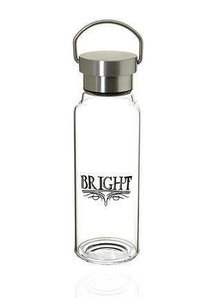 Бутылка для воды стеклянная bright 450 мл