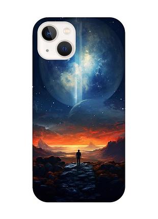 Магнитный чехол на iphone 14 plus с поддержкой magsafe :: космос (принт 247)