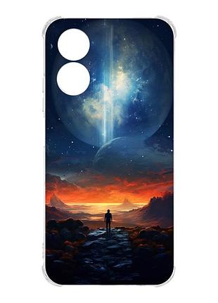 Чохол із потовщеними кутами на oppo a17 :: космос (принт 247)