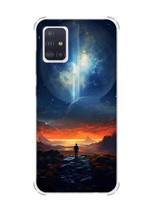 Чехол с утолщёнными углами на samsung galaxy a71/a715 :: космос (принт 247)