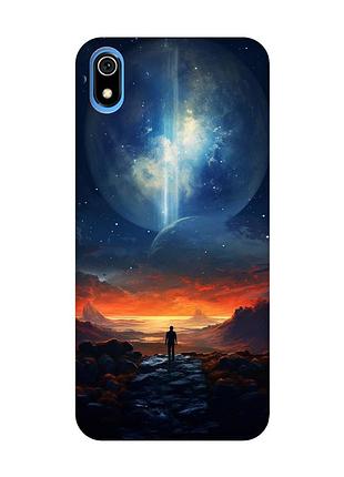 Чохол з рожевими боками на xiaomi redmi 7a :: космос (принт 247)