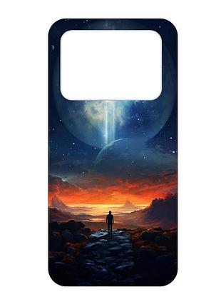 Чохол з чорними боками на xiaomi poco x4 pro 5g :: космос (принт 247)