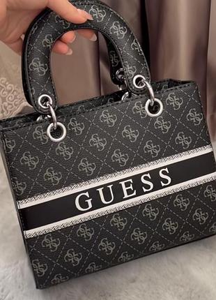 Сумка guess, сумка гесс, сумка через плечо, cross body, сумка на ремешке, кросс боди, брендовая сумка черный