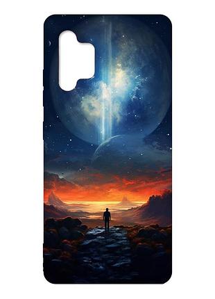 Чехол с красными боками на samsung galaxy a32 :: космос (принт 247)