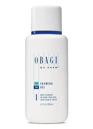 Очищувальний засіб для нормальної та жирної шкіри obagi nu-derm foaming gel (200 мл)