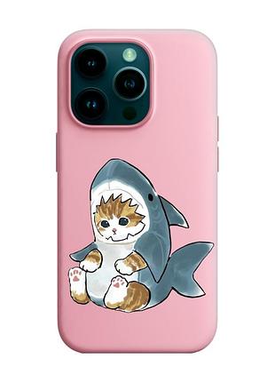 Матовий чохол з рожевими боками на apple iphone 14 pro :: кошеня (принт 120)