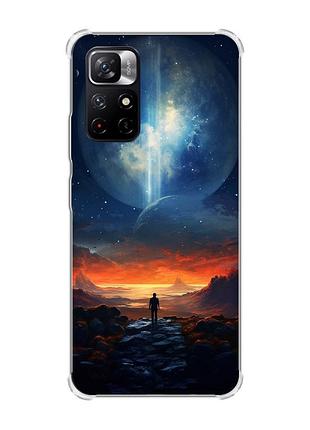 Чехол с утолщёнными углами для xiaomi redmi note 11 5g :: космос (принт 247)