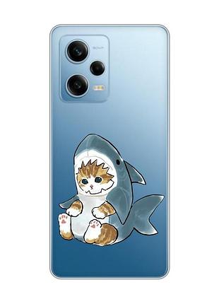 Прозрачный чехол на xiaomi redmi note 12 5g :: котёнок (принт 120)