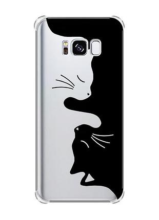 Чохол з потовщеними кутами на samsung galaxy s8 :: котики (принт 118)