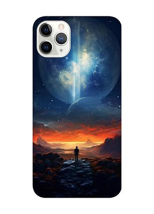Чехол с черными боками на iphone 11 pro max (6.5) :: космос (принт 247)