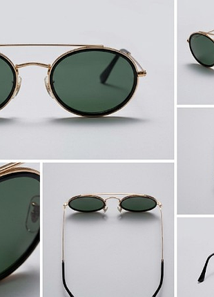 Солнцезащитные очки ray-ban rb3847 oval double bridge
цвет рамы: золотистый (gold) с черными акцентами вокруг линз. страна производитель итальялия