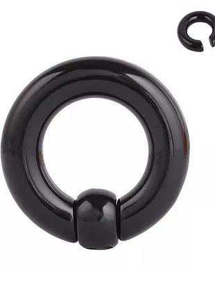 Кільце для пірсингу хард 16х6х10 мм акрил mr.piercing black