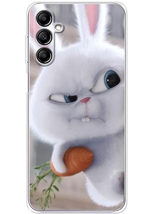 Чехол силиконовый с картинкой на samsung galaxy a14 5g (a146) (кролик снежок)