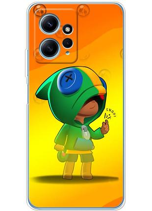 Чехол силиконовый с картинкой на xiaomi redmi note 12 4g (бравл старс, brawl stars)