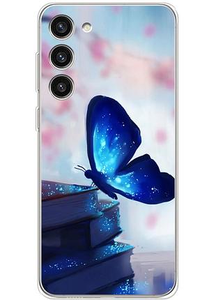 Чехол силиконовый с картинкой на samsung galaxy s23 plus (s916) (бабочка)