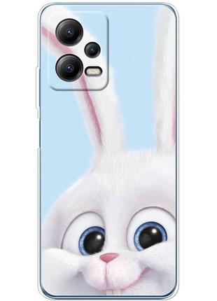 Чохол силіконовий з картинкою на xiaomi poco x5 5g (кролик сніжок)