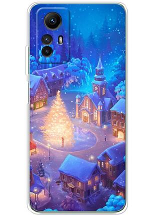 Чохол силіконовий з картинкою на xiaomi redmi note 12s (новорічний)