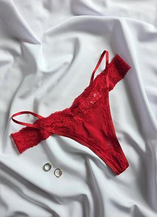 Трусики стринги плюс сайз червоні hunkemoller xl uk 14