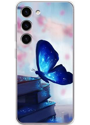 Чехол силиконовый с картинкой на samsung galaxy s23 (s911) (бабочка)