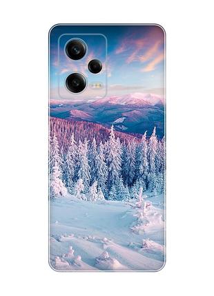 Чехол на xiaomi redmi note 12 5g :: зимние горы (принт 163)