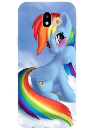 Чехол силиконовый с картинкой на samsung galaxy j7 2017 (j730) (литл пони, my little pony)