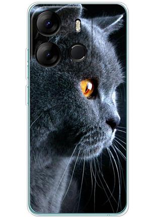 Чехол силиконовый с картинкой на tecno spark go 2023 (британский кот)