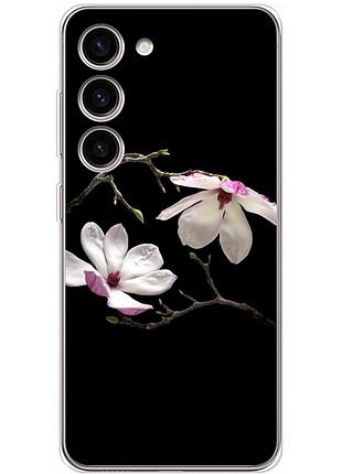 Чехол силиконовый с картинкой на samsung galaxy s23 (s911) (цветок, монголия)