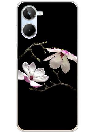 Чехол силиконовый с картинкой на realme 10 4g (цветок, монголия)