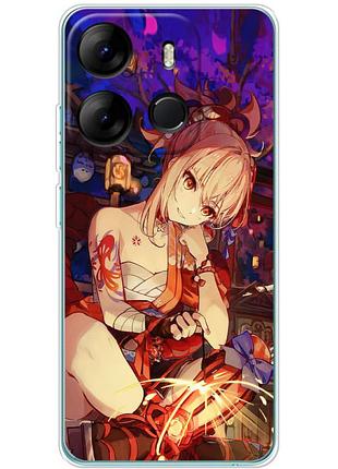 Чехол силиконовый с картинкой на tecno spark go 2023 (аниме, anime)