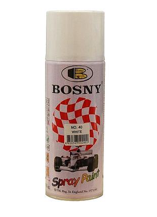Акриловая аэрозольная краска bosny белый 400мл