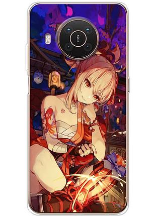 Чехол силиконовый с картинкой на nokia x10 (аниме, anime)